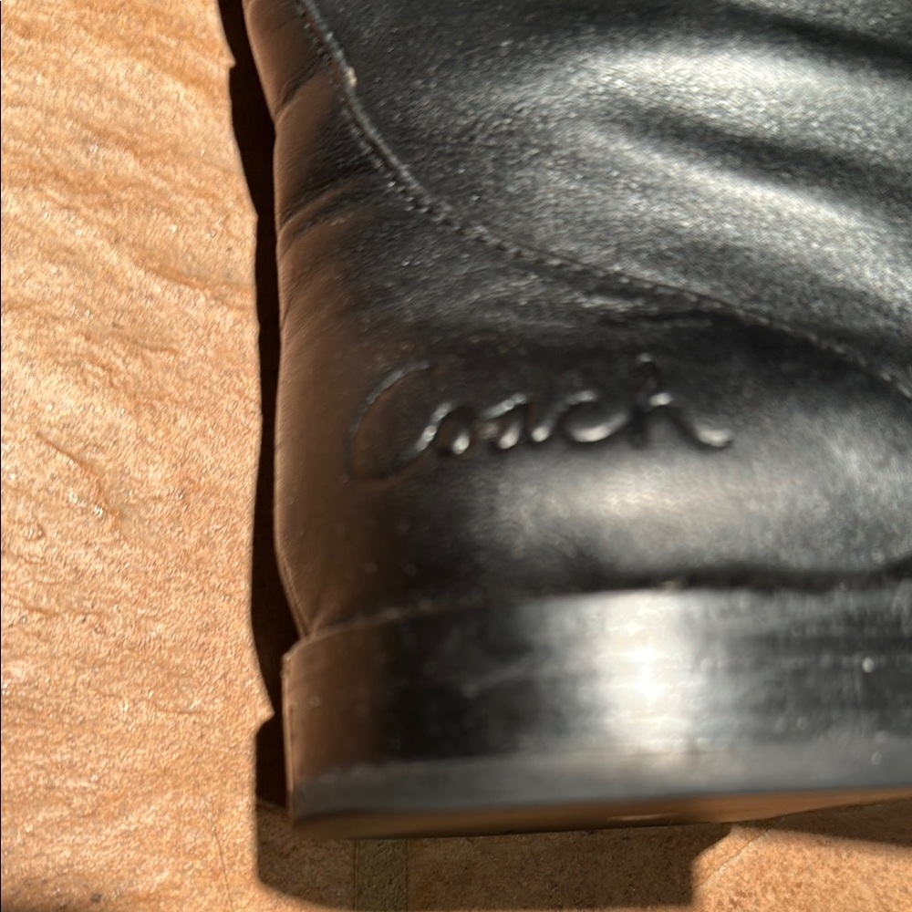 Coach Black Leather Knee-High Boots - Picture 2 of 6